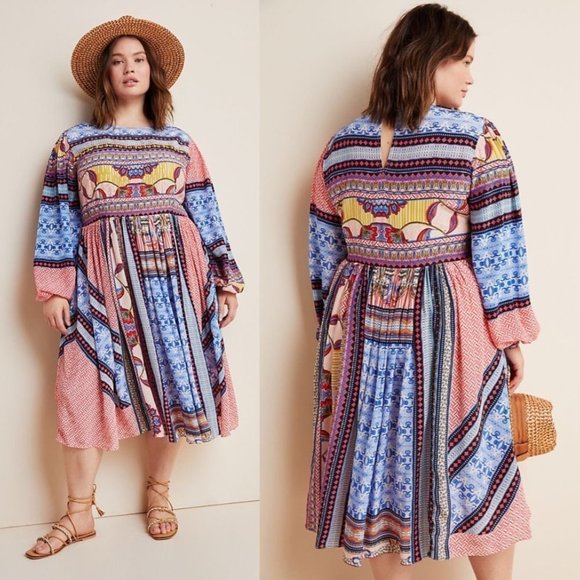 ANTHROPOLOGIE Bhanuni Jyoti Marcelina Midi Dress - Picture 3 of 5